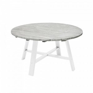 Hillerstorp Shabby Chic Pöytä Harmaa Ø 138 Cm