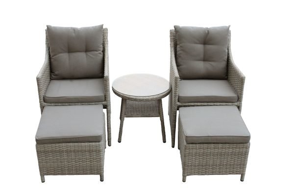 Koodi Duo Puutarhakalusteet Beige 5 Osaa